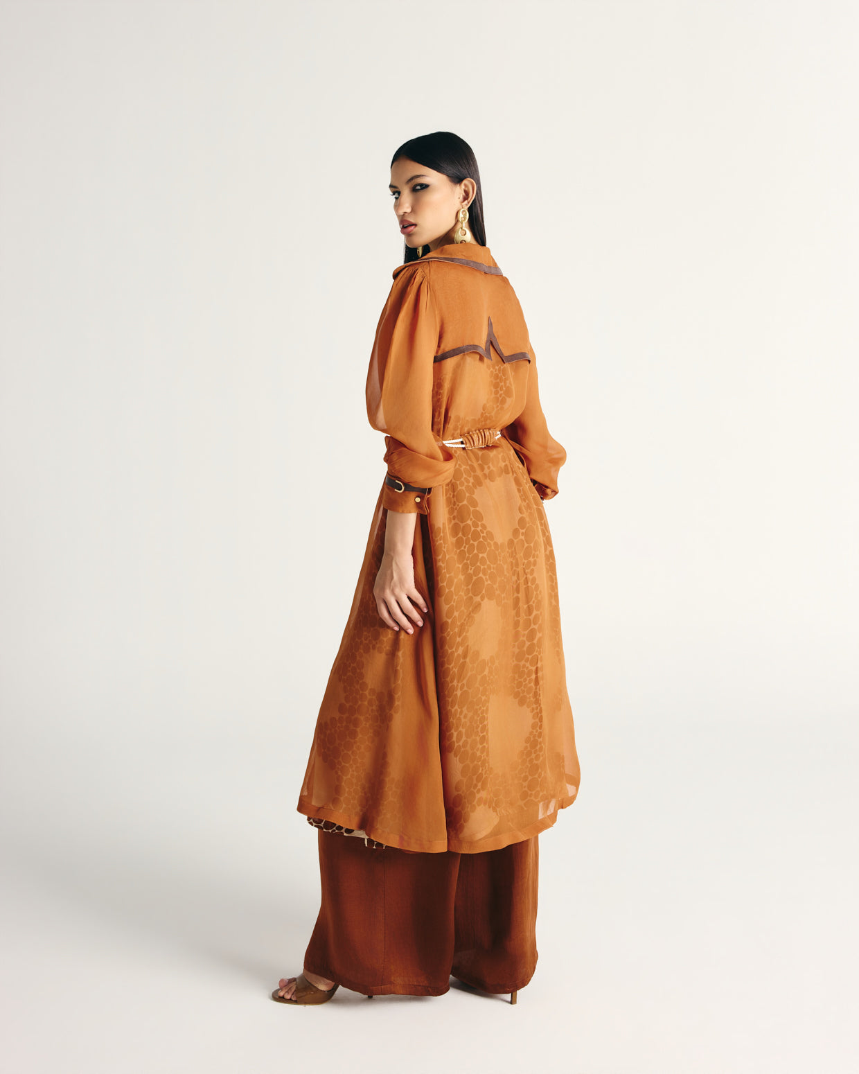 REEMA TRENCH COAT SET-3 PCS