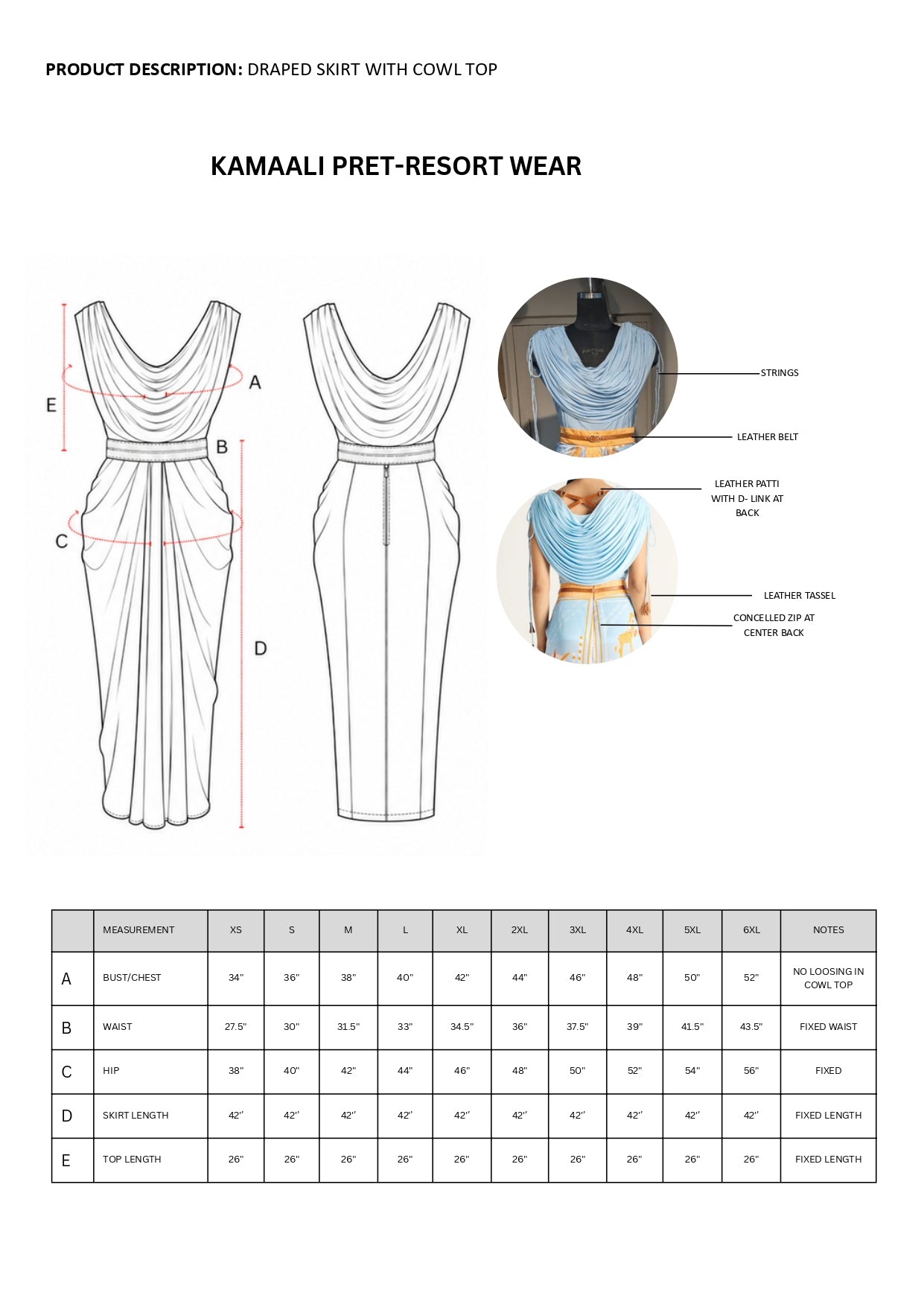 MAHRA DRAPE SKIRT SET