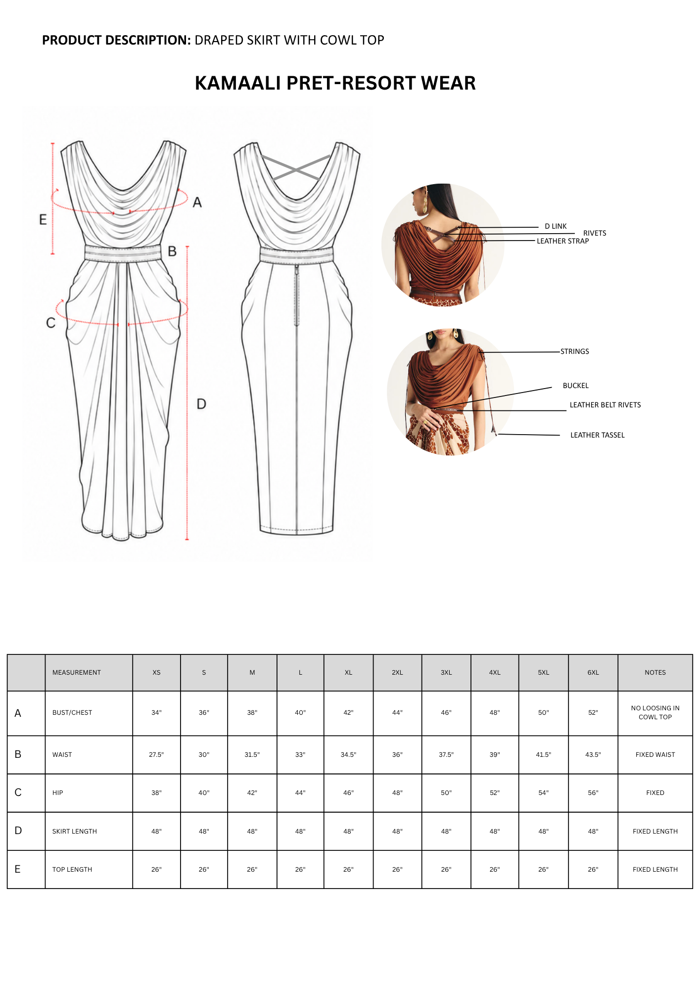 ZIVA DRAPE SKIRT SET