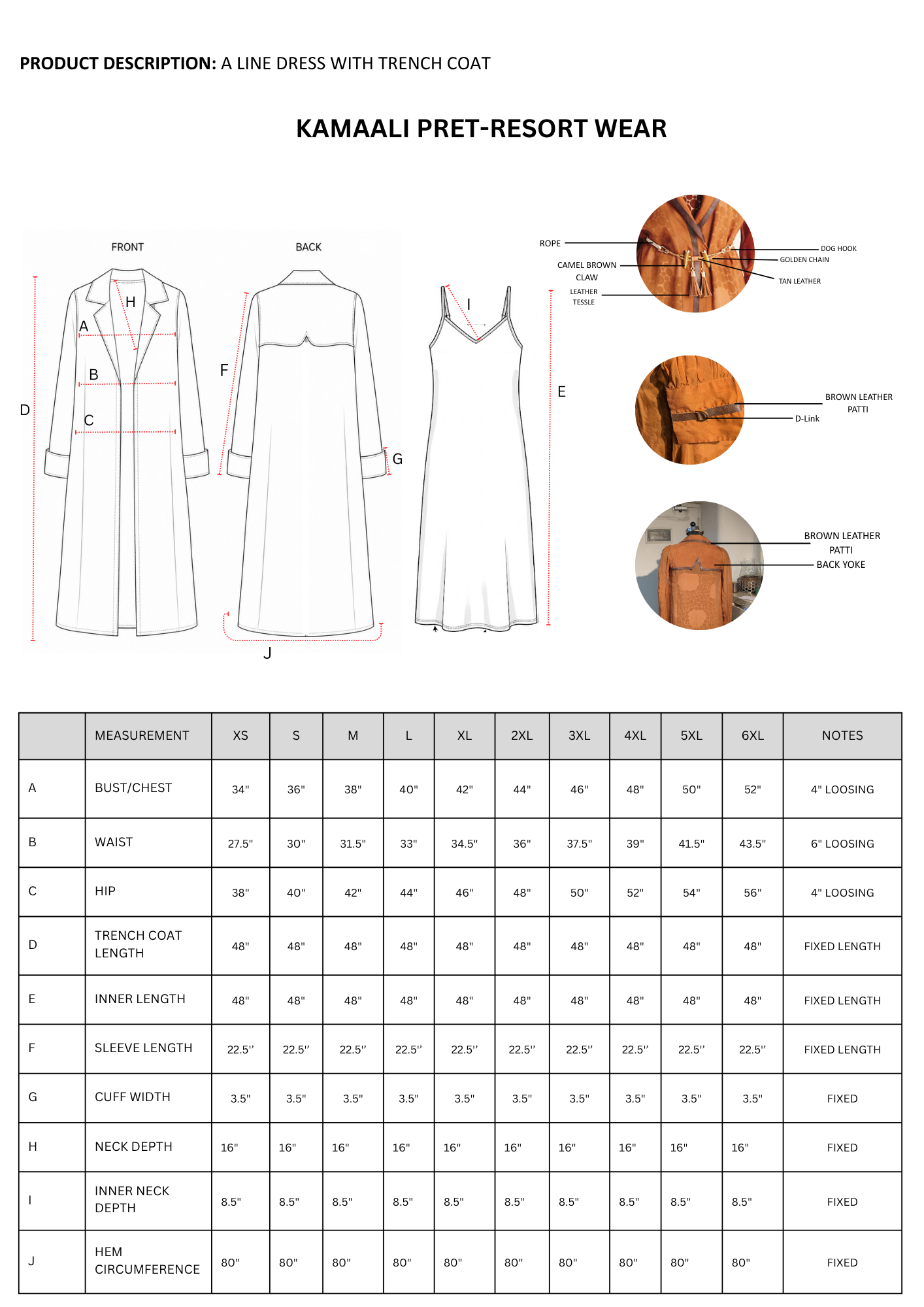 REEMA TRENCH COAT SET- 2 Pcs