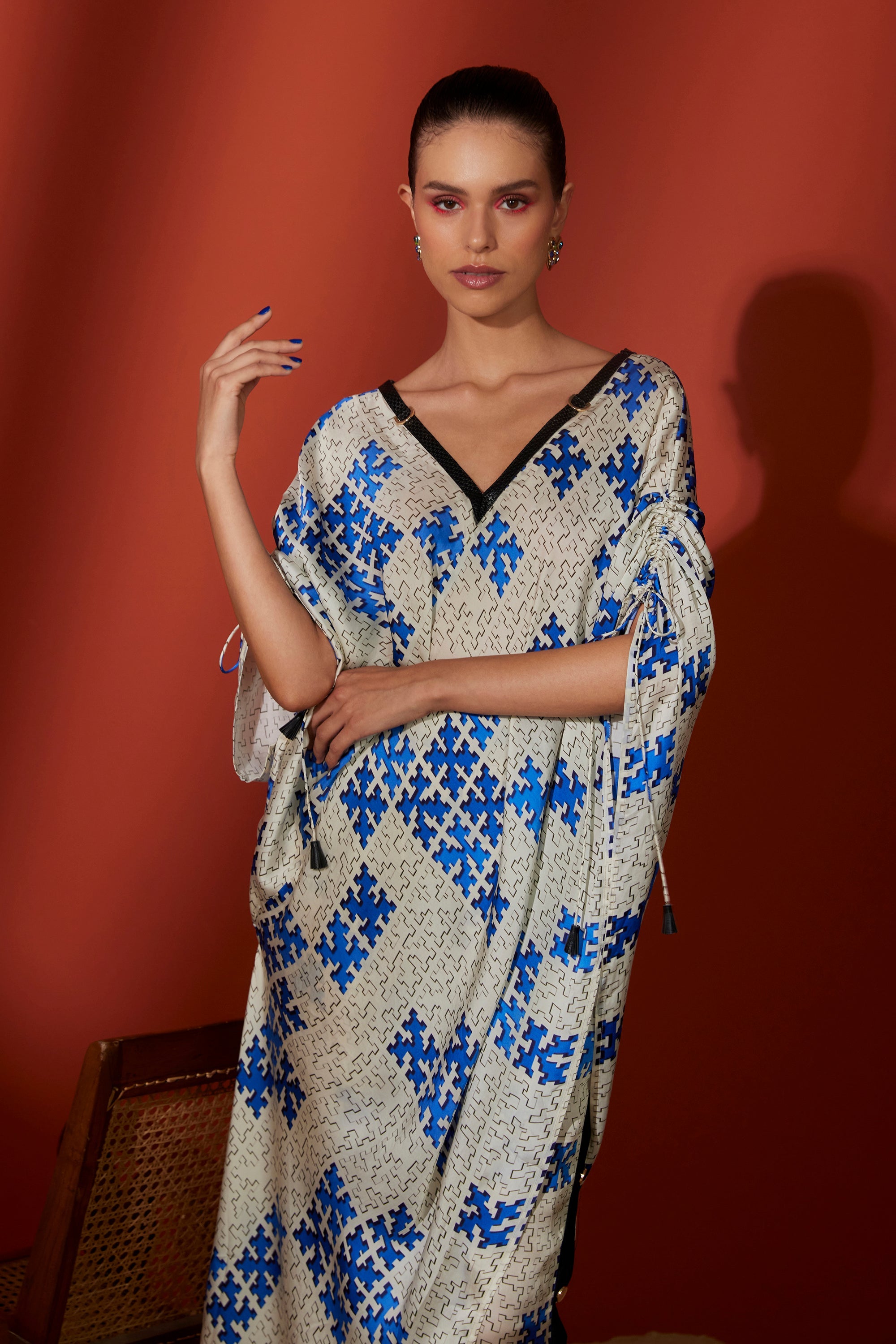 Superior Akasuki Ivory Blue Exclusive Designer Tops for Women