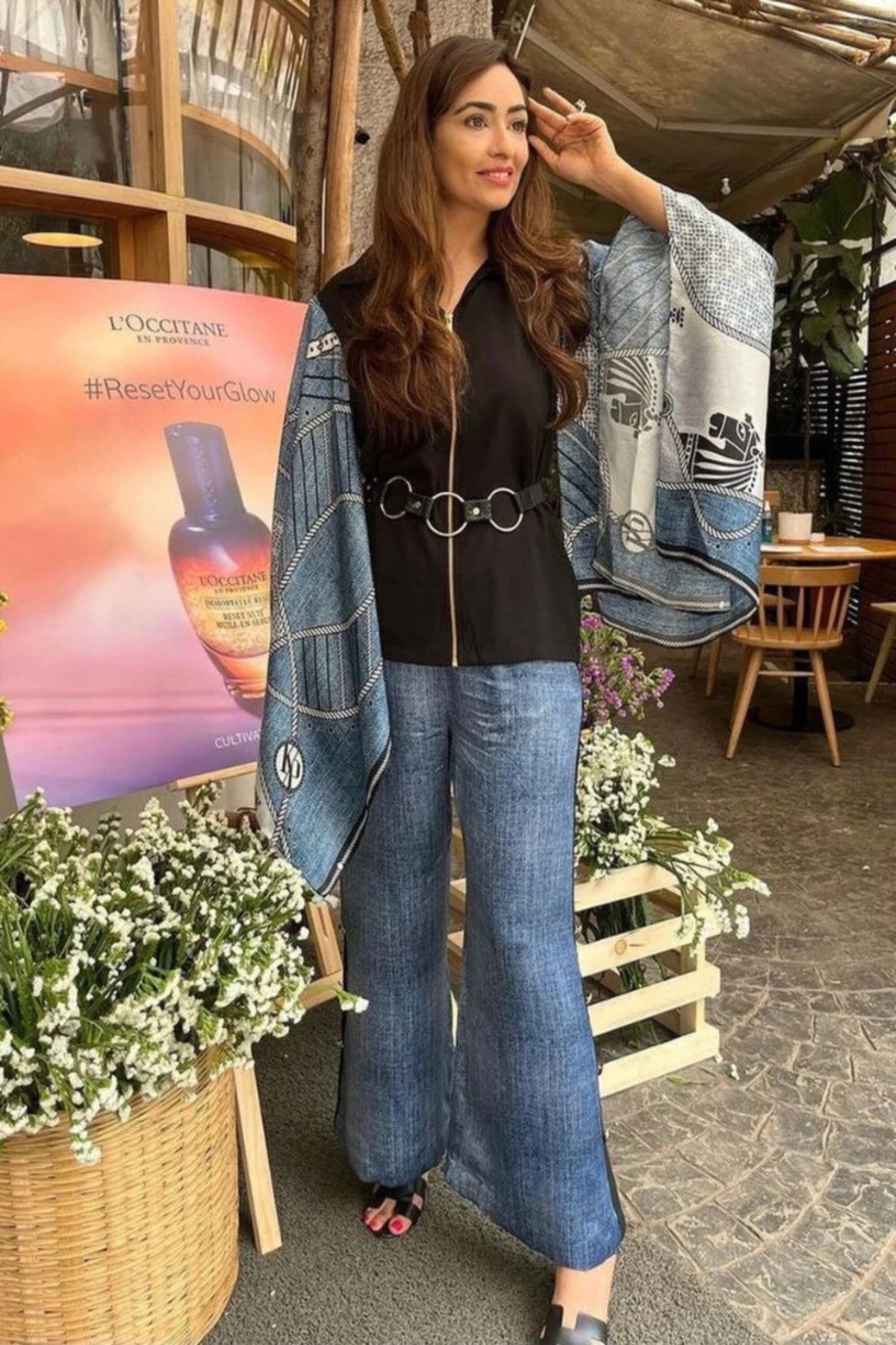 Premium Denim Blue Designer Tops For Women