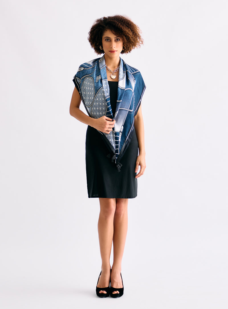 Luxury Darwish Bemberg Satin Scarf For Women