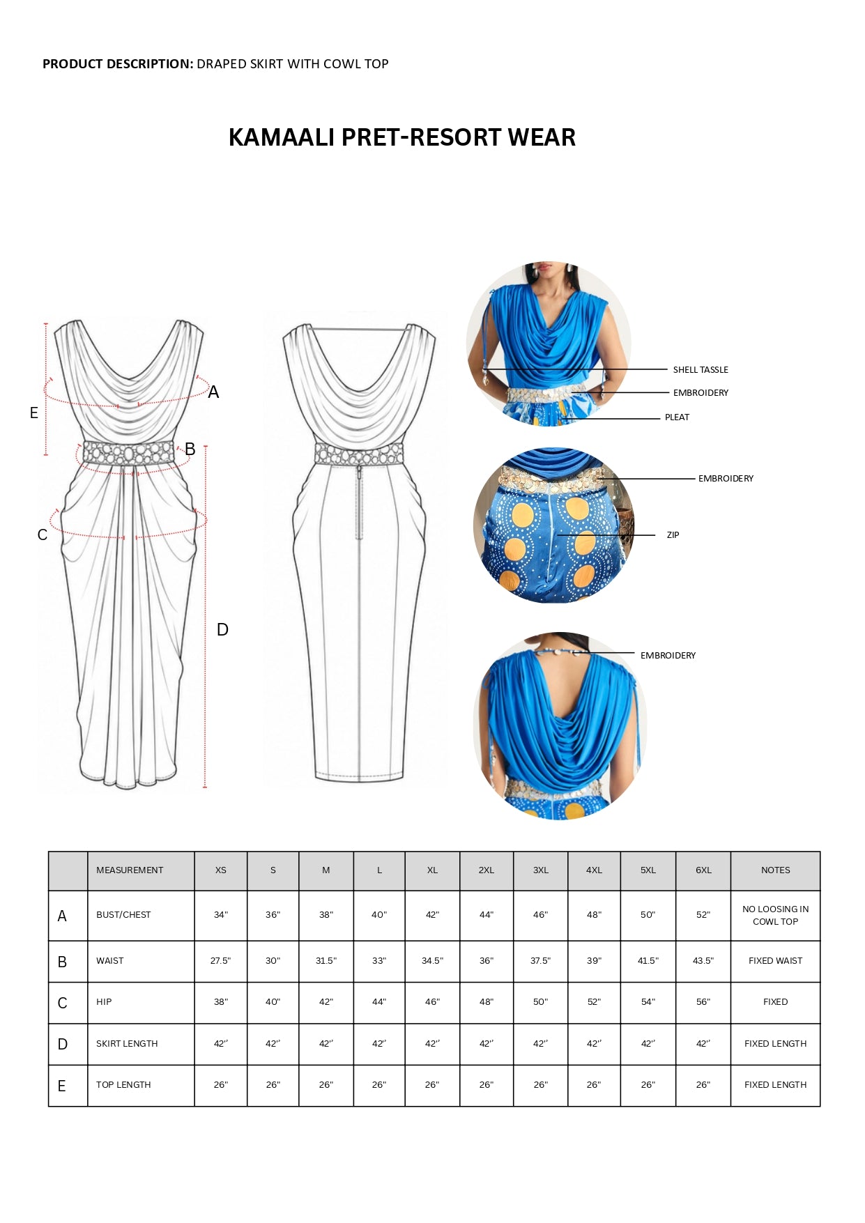ZAYN DRAPE SKIRT SET