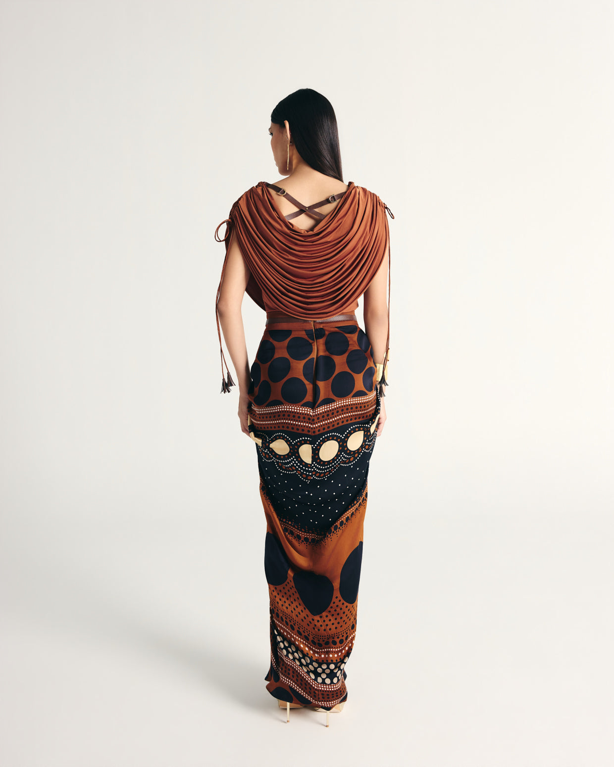 KAZMI DRAPE SKIRT SET