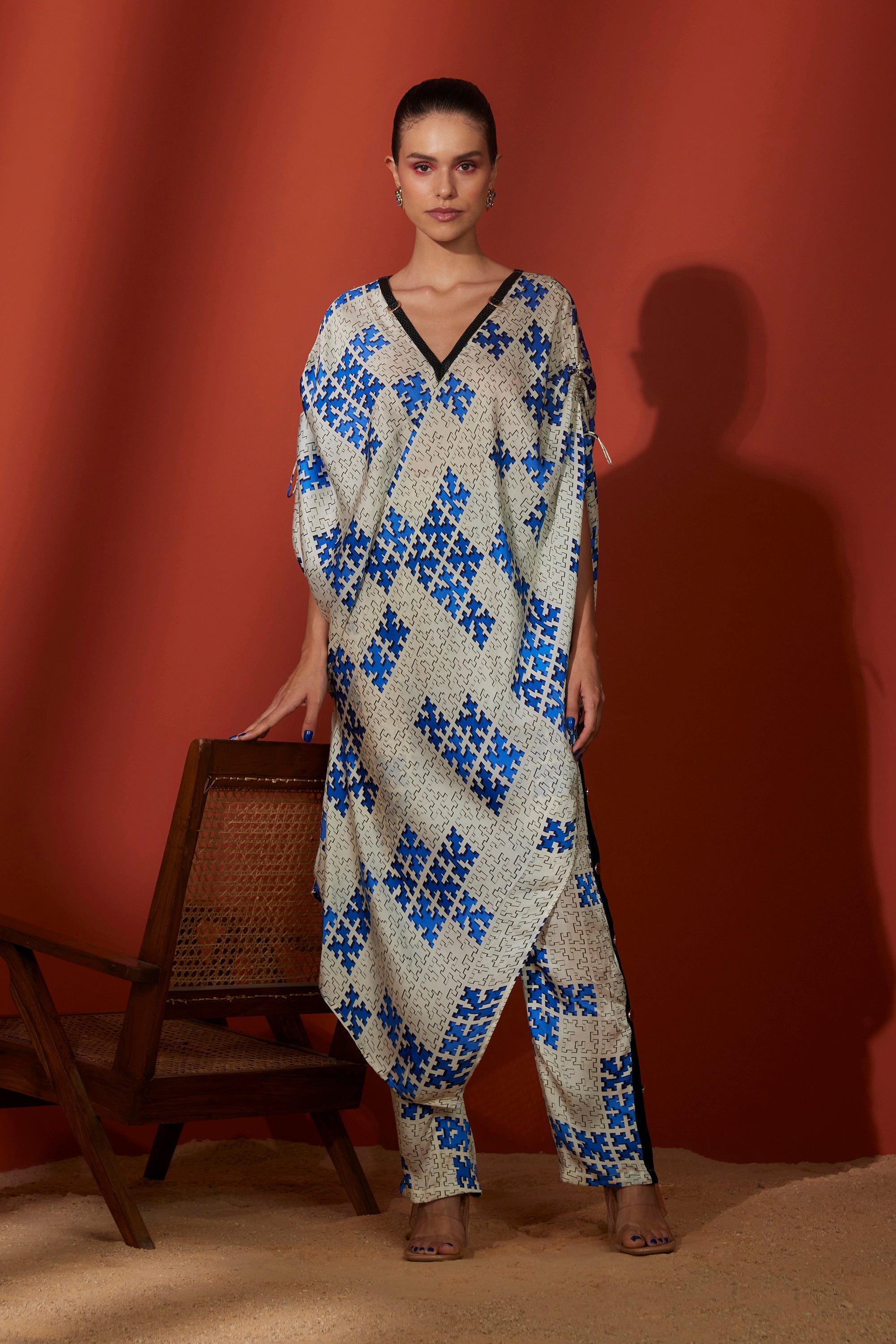 Superior Akasuki Ivory Blue Exclusive Designer Tops for Women 