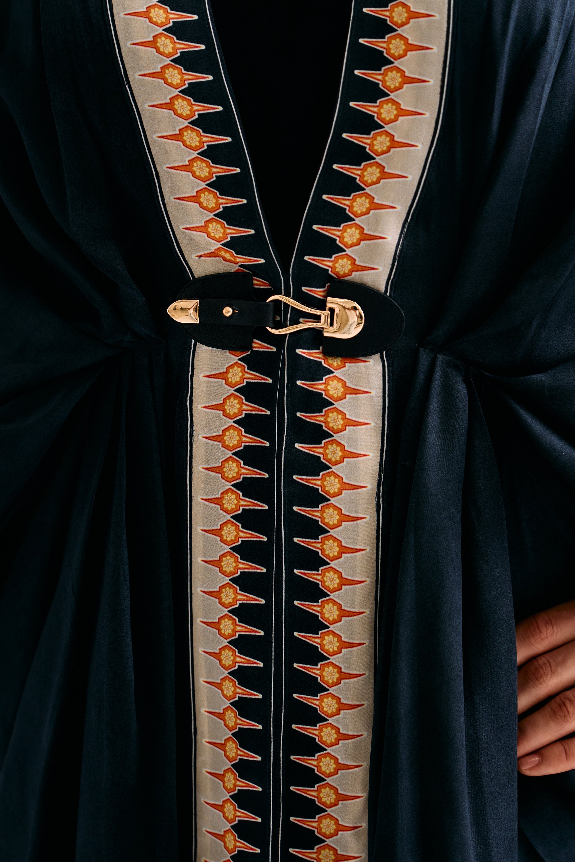 Black Print designer capes for women
