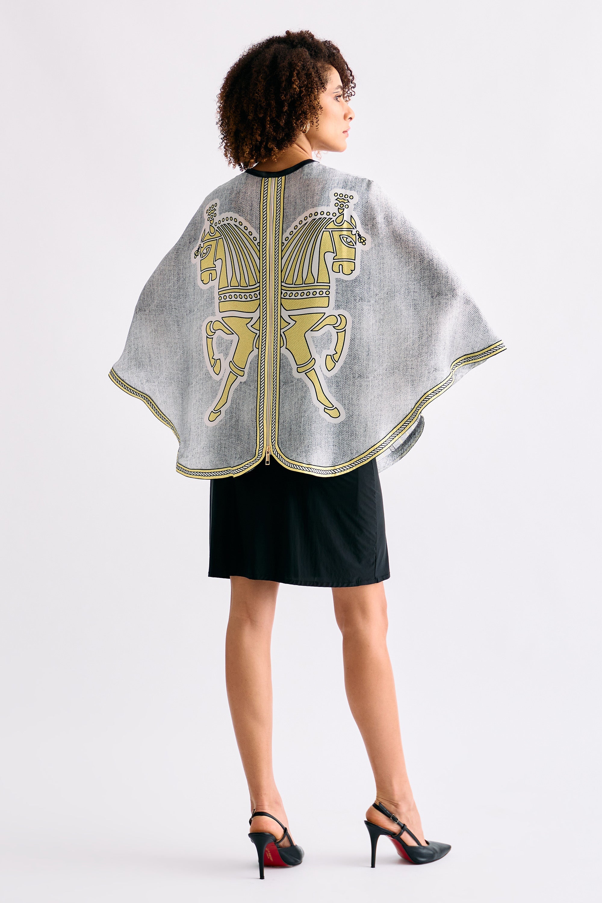 Black Adofo Cape for Women