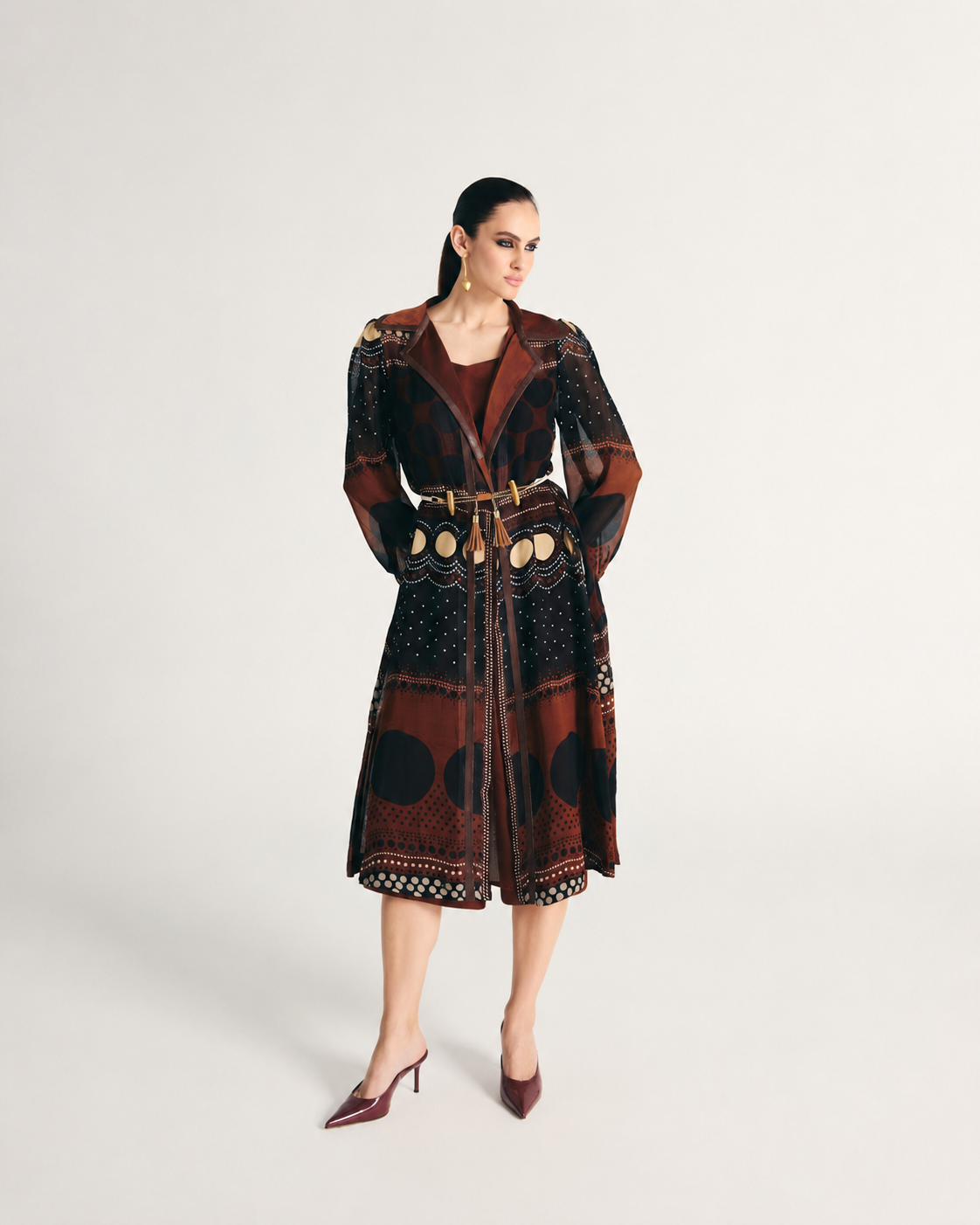 RUWAIDA TRENCH COAT SET-2 PCS